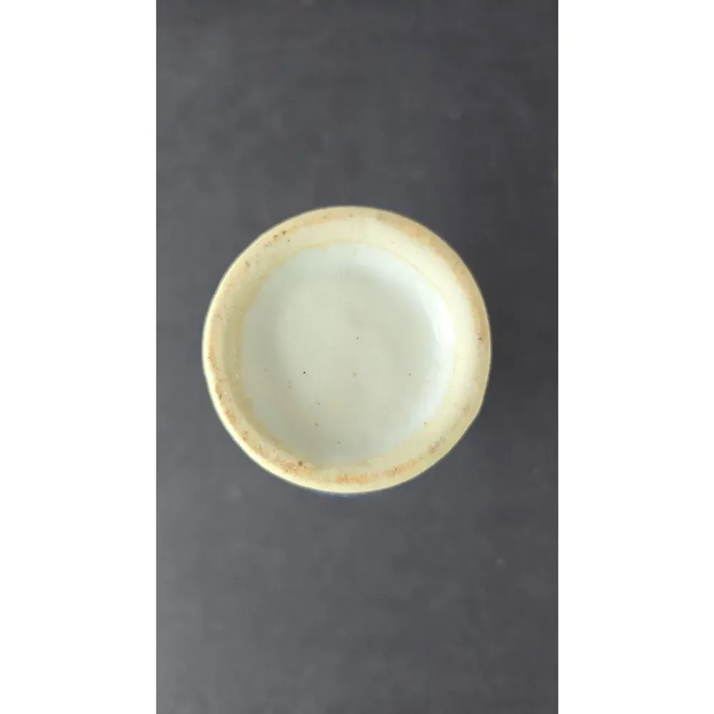 Vintage Blue White Porcelain Mini Bud Vase Asian Floral Bamboo Table Decor